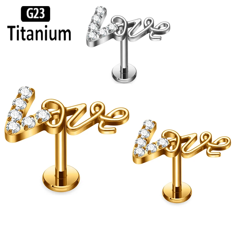 G23 Titanium Labret Musical Symbol Love CZ Ear Studs Lip Ring Internal Thread Helix Cartilage Earrings Lobe Lip Piercing Jewelry
G23 Titanium Labret Musical Symbol Love CZ Ear Studs Lip Ring Internal Thread Helix Cartilage Earrings Lobe Lip Piercing Jewelry