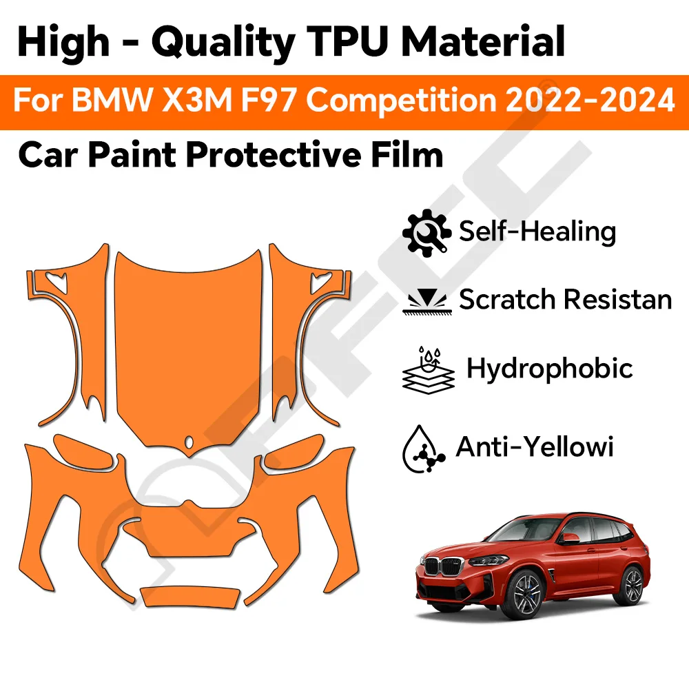 TPU For BMW X3 M F97 Competition 2022-2024 Paint Protection Film Clear Bra Car Body Anti-Scratch Pre-Cut PPF Resistant Invisible
TPU For BMW X3 M F97 Competition 2022-2024 Paint Protection Film Clear Bra Car Body Anti-Scratch Pre-Cut PPF Resistant Invisible