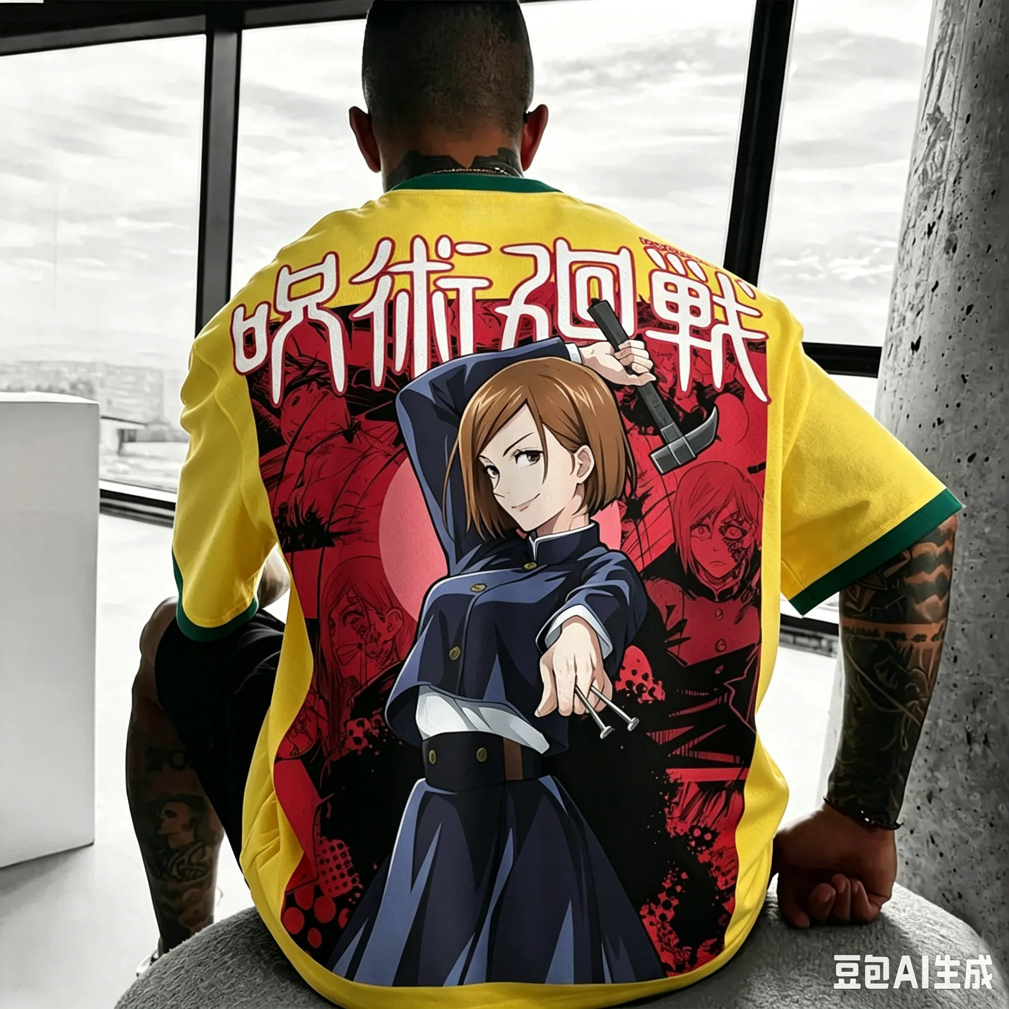 New Men Jujutsu Kaisen Nobara Kugisaki Graphic T-Shirt Full Back Anime Print Oversized Short Sleeve Quick Dry Anime Fan Jersey
New Men Jujutsu Kaisen Nobara Kugisaki Graphic T-Shirt Full Back Anime Print Oversized Short Sleeve Quick Dry Anime Fan Jersey