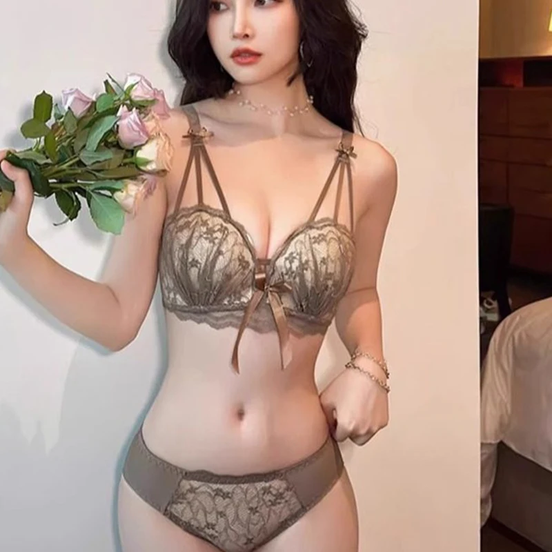 Korean Style Black No Wire Push Up Bras and Panty Sets for Women Lace Sexy Lingerie Set Beauty Back Underwear Lenceria De Mujer
Korean Style Black No Wire Push Up Bras and Panty Sets for Women Lace Sexy Lingerie Set Beauty Back Underwear Lenceria De Mujer