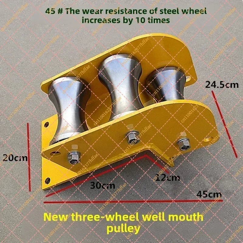 Alloy Steel Nylon Triple Wheel Cable Pay-Off Pulley Heavy-Duty Self-Aligning Wellhead Nozzle & Iron Wheel for Wire Laying
Alloy Steel Nylon Triple Wheel Cable Pay-Off Pulley Heavy-Duty Self-Aligning Wellhead Nozzle & Iron Wheel for Wire Laying