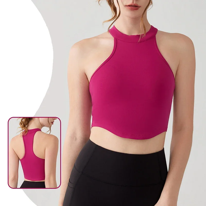 SHINBENE Spring and Summer Yoga Vest Fixed Chest Pad Round Neck Halter Sexy Beautiful Back Sports Bra Gym Training Fitness Tops
SHINBENE Spring and Summer Yoga Vest Fixed Chest Pad Round Neck Halter Sexy Beautiful Back Sports Bra Gym Training Fitness Tops