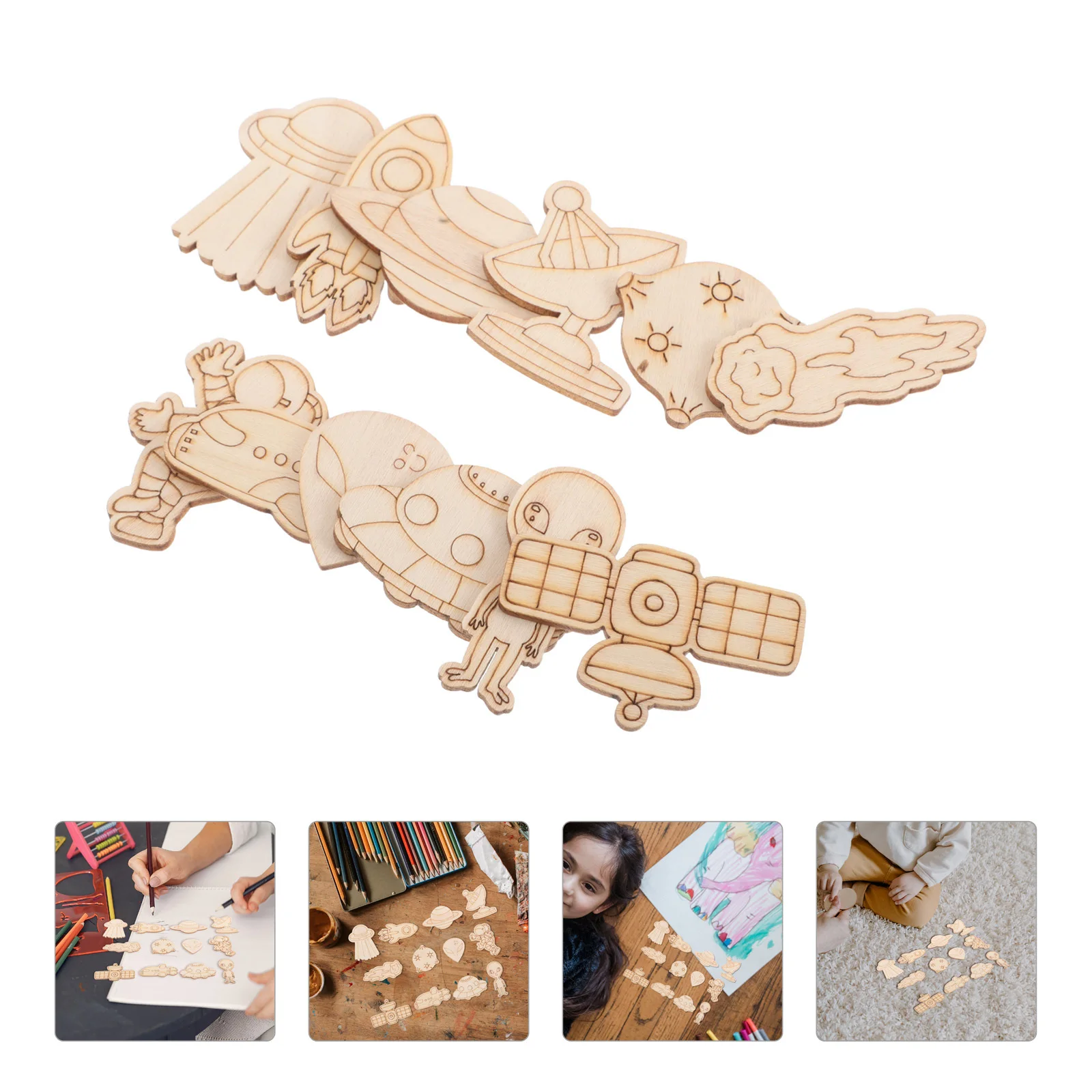 100pcs Blank Wood Spaceship Decor Craft Kit for Space Theme Party Favors Solar System Art Playroom Backdrop Beige
100pcs Blank Wood Spaceship Decor Craft Kit for Space Theme Party Favors Solar System Art Playroom Backdrop Beige