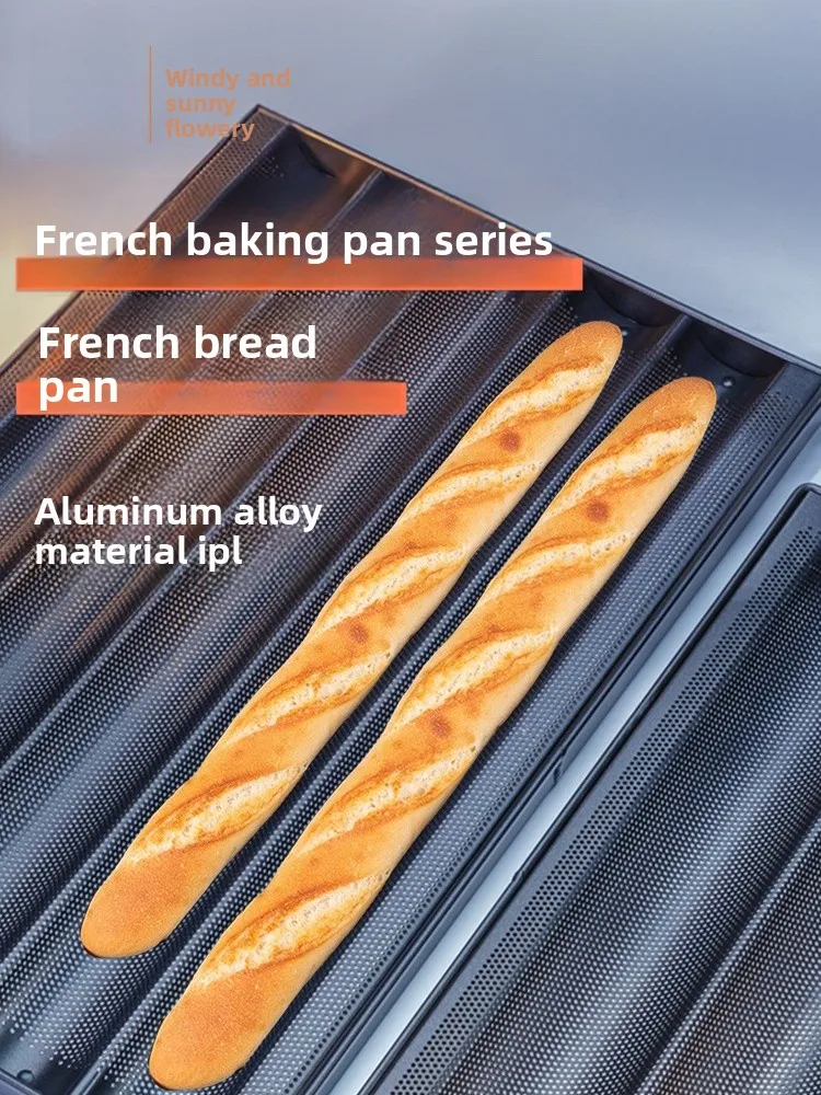 Aluminum Alloy Non-sti Baking Tray Bread Oven Commercial Five Slot Four Slot French Bread Baking Mold Wave Design Kitchen T...
Aluminum Alloy Non-sti Baking Tray Bread Oven Commercial Five Slot Four Slot French Bread Baking Mold Wave Design Kitchen T...