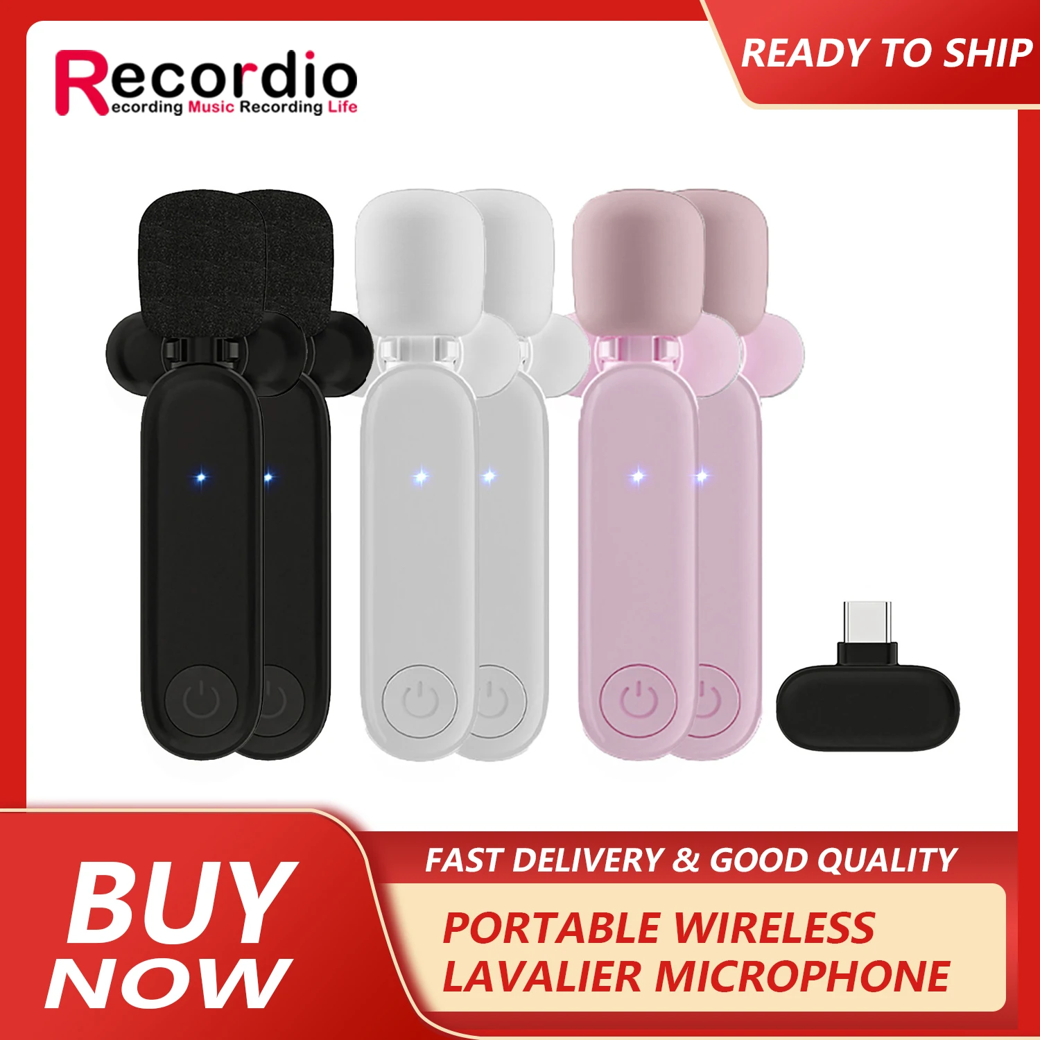 GAW-3GB 2 in 1 Portable Plug and Play Wireless Lavalier Microphone Noise Reduction Audio Video Recording Mini Microphone 
GAW-3GB 2 in 1 Portable Plug and Play Wireless Lavalier Microphone Noise Reduction Audio Video Recording Mini Microphone