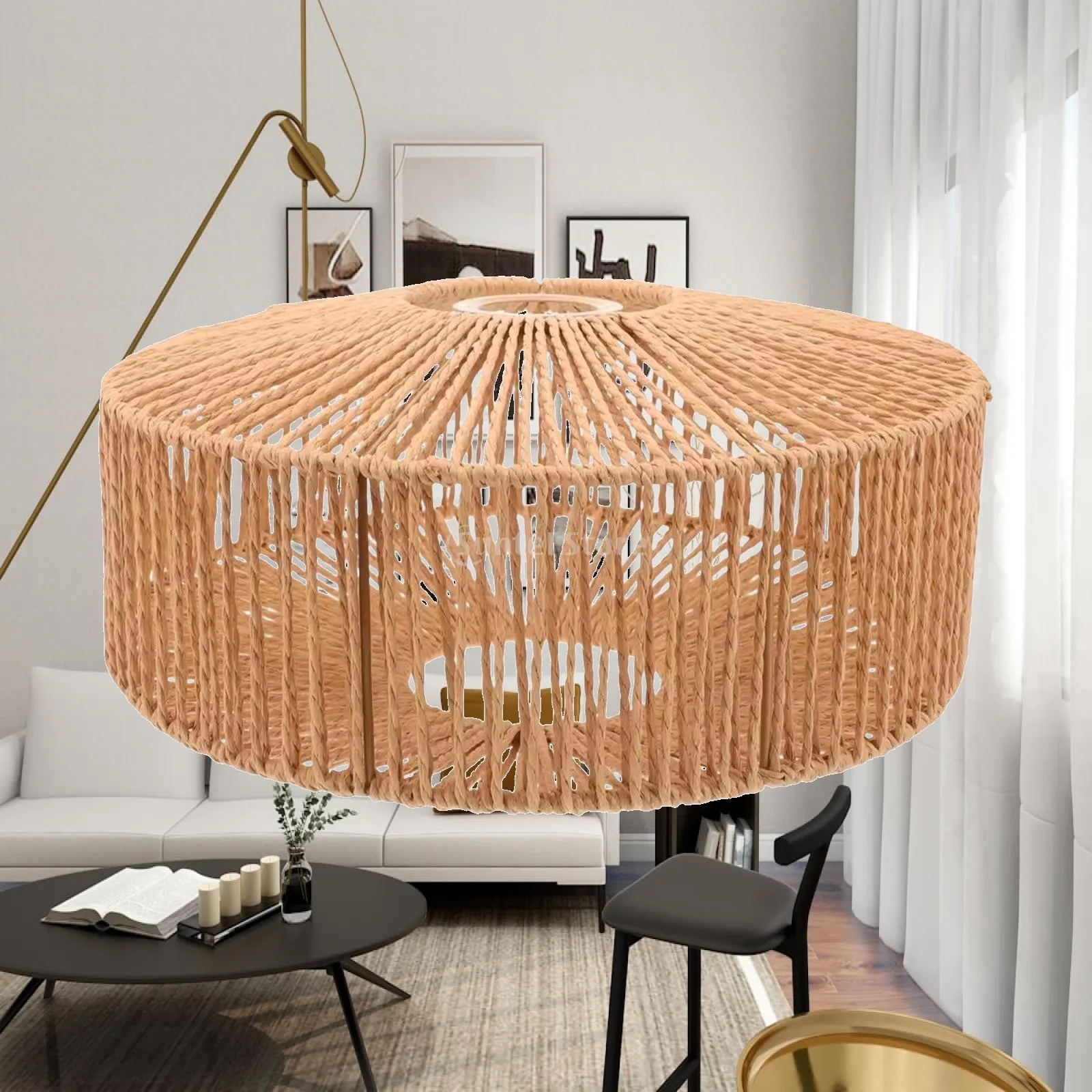 Small Woven Lamp Shade Basket Light Cover Paper Rope Lampshade for Wall Sconce Ceiling Fan Lighting
Small Woven Lamp Shade Basket Light Cover Paper Rope Lampshade for Wall Sconce Ceiling Fan Lighting