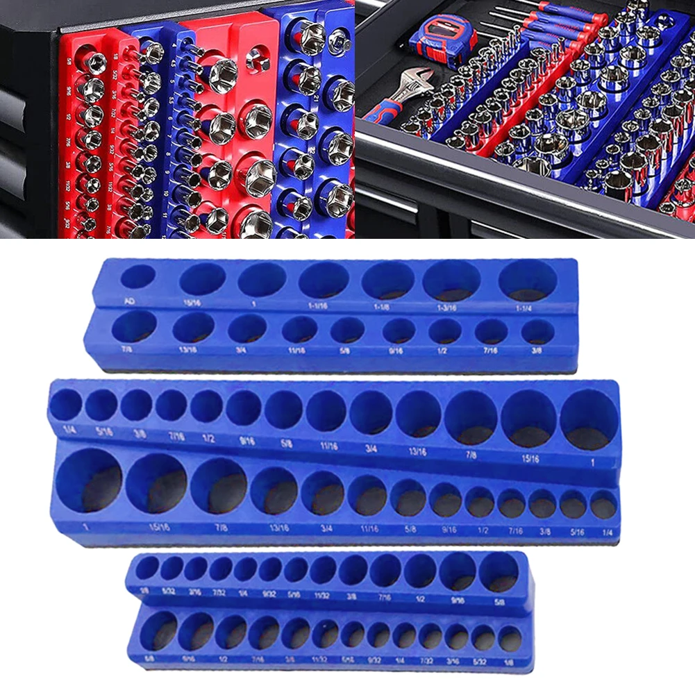 Magnetic Socket Storage Rack for 141 Sockets Durable Metal Organizer for Metric and SAE Socket Kits
Magnetic Socket Storage Rack for 141 Sockets Durable Metal Organizer for Metric and SAE Socket Kits