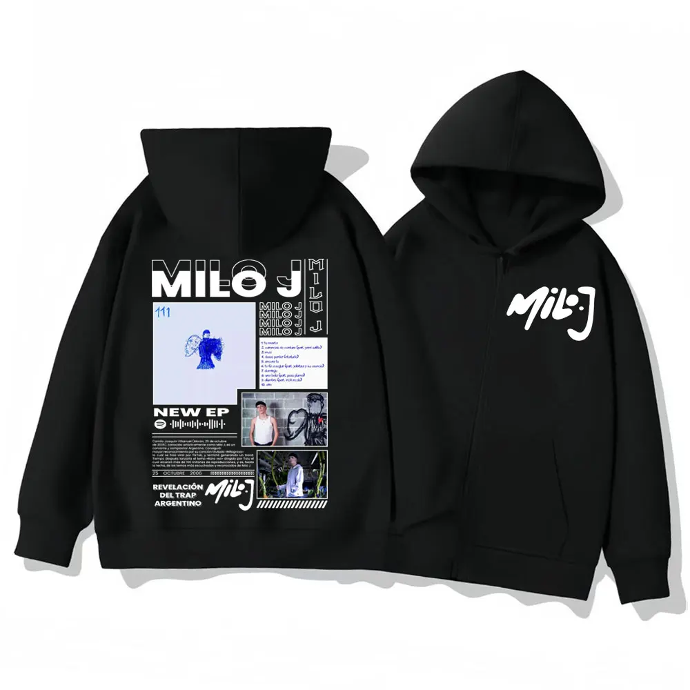 Rapper Milo J 111 Album Graphic Zipper Hoodie Harajuku Hip Hop Zip Up Sweatshirts Men's Women's Casual Fashion Loose Pullovers
Rapper Milo J 111 Album Graphic Zipper Hoodie Harajuku Hip Hop Zip Up Sweatshirts Men's Women's Casual Fashion Loose Pullovers