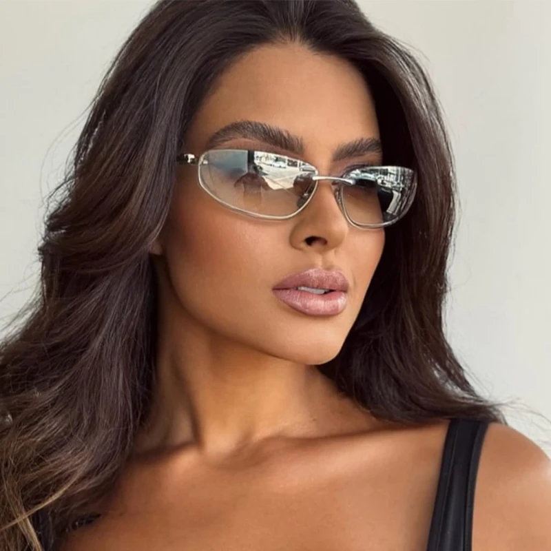 New Y2K Sunglasses For Women High Quality Oval Fashion Luxury Brand Rimless Glasses Trendy Woman Alloy Ladies Shades Eyewear
New Y2K Sunglasses For Women High Quality Oval Fashion Luxury Brand Rimless Glasses Trendy Woman Alloy Ladies Shades Eyewear