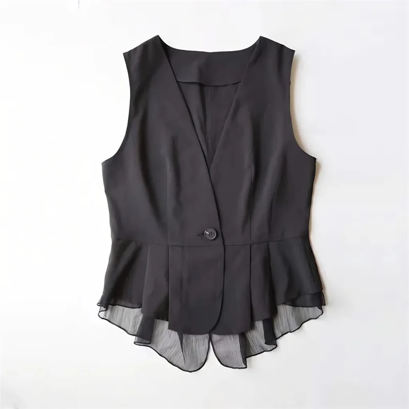 New Chiffon Vest Women 2024 Spring/Summer Thin Short Sleeveless Chiffon Cardigan Vest Shoulder Coat Korean Slim Look Female Vest
New Chiffon Vest Women 2024 Spring/Summer Thin Short Sleeveless Chiffon Cardigan Vest Shoulder Coat Korean Slim Look Female Vest
