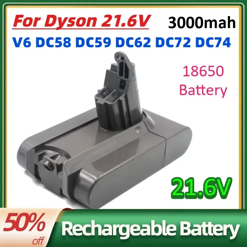 18650 Battery 3000mah for Dyson 21.6V V6 DC58 DC59 DC62 DC72 DC74 Handheld Vacuum Cleaner Floor Sweeper Rechargeable Bateria
18650 Battery 3000mah for Dyson 21.6V V6 DC58 DC59 DC62 DC72 DC74 Handheld Vacuum Cleaner Floor Sweeper Rechargeable Bateria