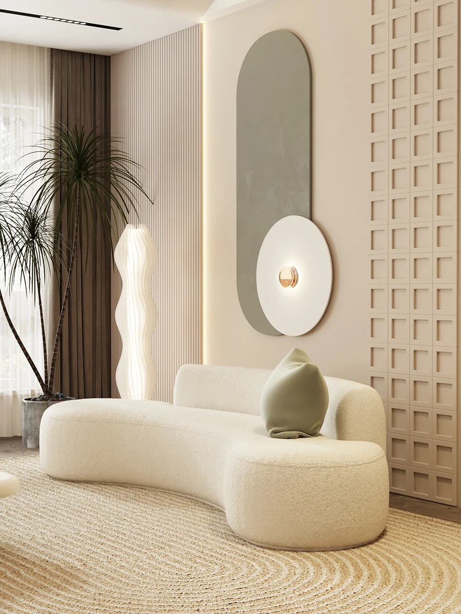 Simple double mini bedroom small sofa 4 people small living room clothing store with cream style
Simple double mini bedroom small sofa 4 people small living room clothing store with cream style