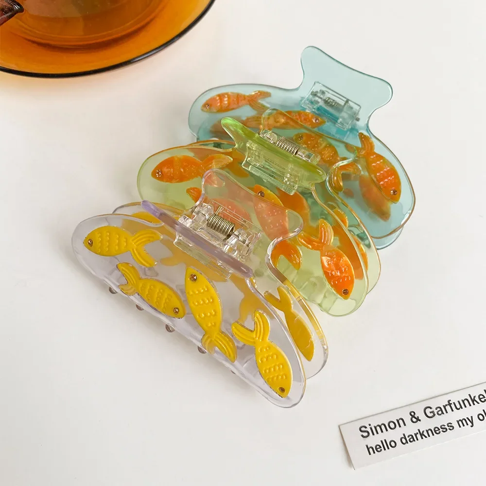 Goldfish Tank Hair Claw Acetate Claw Clips Rhinestone Goldfish Crab Hair Clips for Women Girls Hair Accessories
Goldfish Tank Hair Claw Acetate Claw Clips Rhinestone Goldfish Crab Hair Clips for Women Girls Hair Accessories