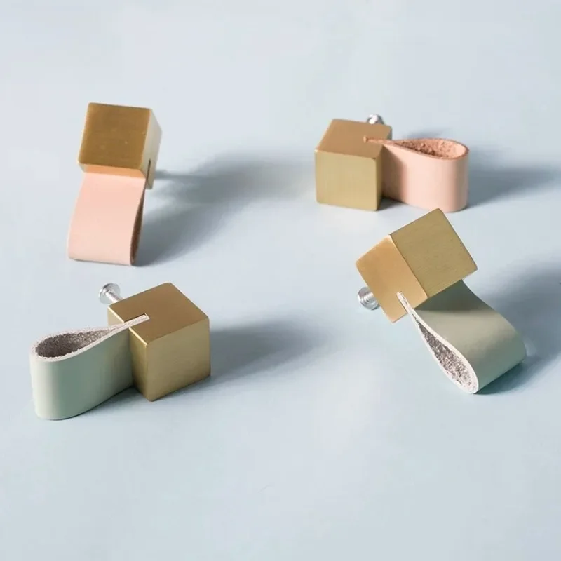 Simple Personality Cabinet Wardrobe Drawer Colorful Shoe Cabinet Door Handle High End Brass New Style Square Leatherwear Handle
Simple Personality Cabinet Wardrobe Drawer Colorful Shoe Cabinet Door Handle High End Brass New Style Square Leatherwear Handle