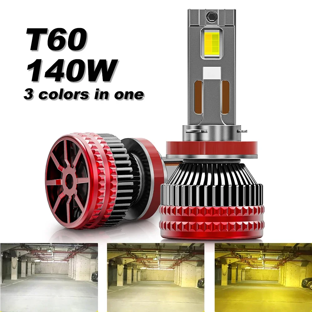 T60 3 Colors in One H11 H8 H4 H7 H1 H3 9005 9006 HB3 HB4 9012 HIR2 LED Car Headlights 140W 3570 Big Chipset 3000K 4300K 6000K
T60 3 Colors in One H11 H8 H4 H7 H1 H3 9005 9006 HB3 HB4 9012 HIR2 LED Car Headlights 140W 3570 Big Chipset 3000K 4300K 6000K