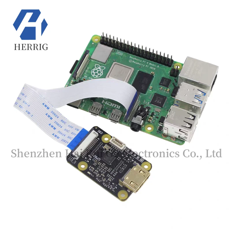 Raspberry Pi HDMI to CSI-2 adapter board 1080P 60Hz I2S audio and video HDMI input expansion board
Raspberry Pi HDMI to CSI-2 adapter board 1080P 60Hz I2S audio and video HDMI input expansion board
