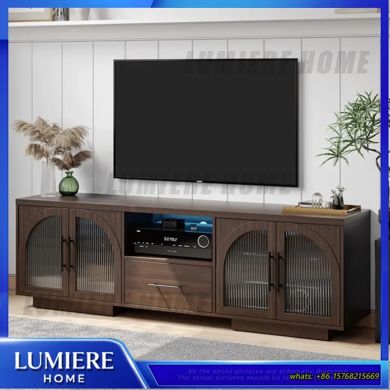 70 Inch TV Stand for 80 Inch TVs Entertainment Center with LED Lighting Arched Glass Doors Faux Marble Wood Finish Modern
70 Inch TV Stand for 80 Inch TVs Entertainment Center with LED Lighting Arched Glass Doors Faux Marble Wood Finish Modern