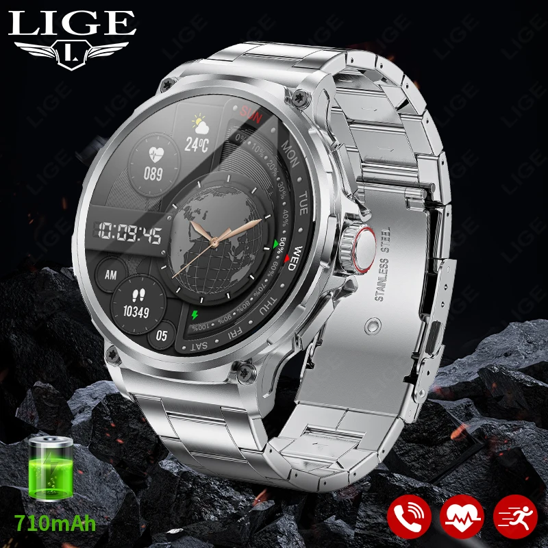 LIGE 100+ Sports Modes Smart Watch Men 710mAh Battery Sport Bluetooth Call Smartwatch For Android IOS 1.85Inch HD AMOLED Screen
LIGE 100+ Sports Modes Smart Watch Men 710mAh Battery Sport Bluetooth Call Smartwatch For Android IOS 1.85Inch HD AMOLED Screen