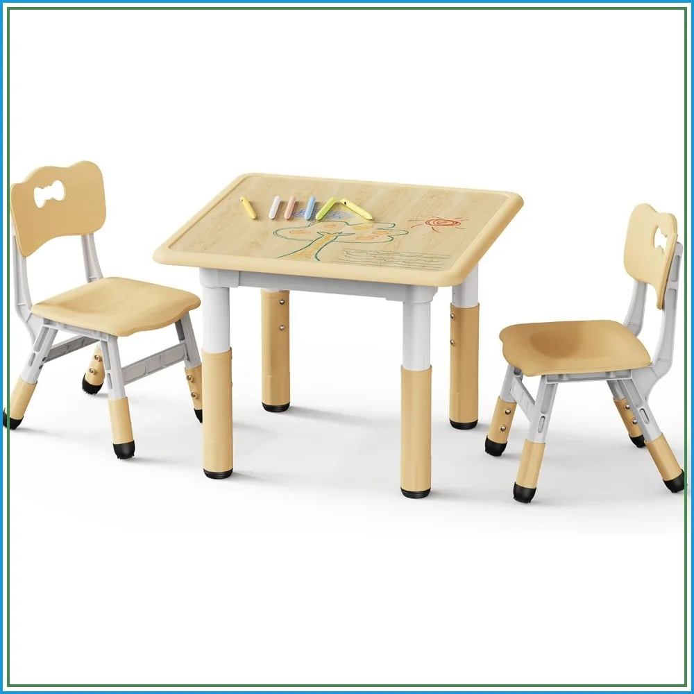 Kids Table and 2 Chairs Set, Height Adjustable Toddler Desk, Graffiti Desktop for Ages 3-8
Kids Table and 2 Chairs Set, Height Adjustable Toddler Desk, Graffiti Desktop for Ages 3-8