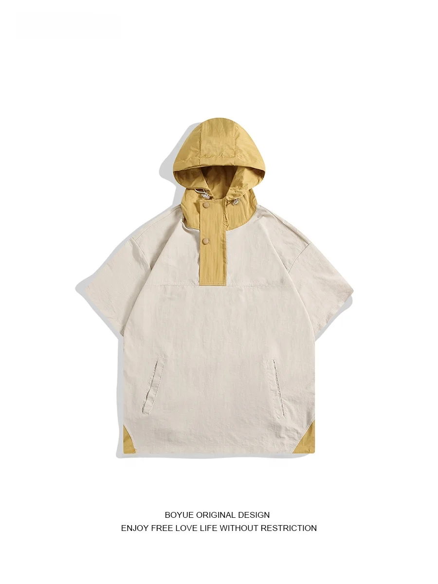 Boyue Casual Hooded irt Color Blo Dstring ort Sve Men's Faionable Japanese Sle Workwear Summer Loose Fit irt
Boyue Casual Hooded irt Color Blo Dstring ort Sve Men's Faionable Japanese Sle Workwear Summer Loose Fit irt
