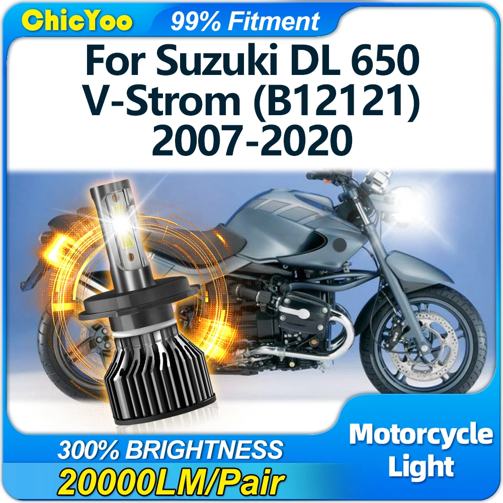 120W Motorcycle H4 LED Headlight Bulb 6000K Canbus No Error Moto Lamp 12V For Suzuki DL 650 V-Strom (B12121) 2007-2018 2019 2020
120W Motorcycle H4 LED Headlight Bulb 6000K Canbus No Error Moto Lamp 12V For Suzuki DL 650 V-Strom (B12121) 2007-2018 2019 2020