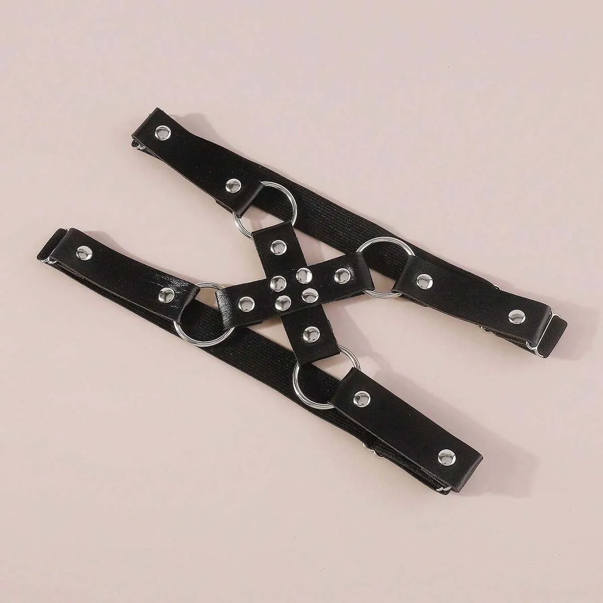 Sexy Rock Round Ring Loop Elastic X Shape Leather Belt Leg Accessories Girl Women Harness Goth Black Gothic Punk Thigh Garter
Sexy Rock Round Ring Loop Elastic X Shape Leather Belt Leg Accessories Girl Women Harness Goth Black Gothic Punk Thigh Garter