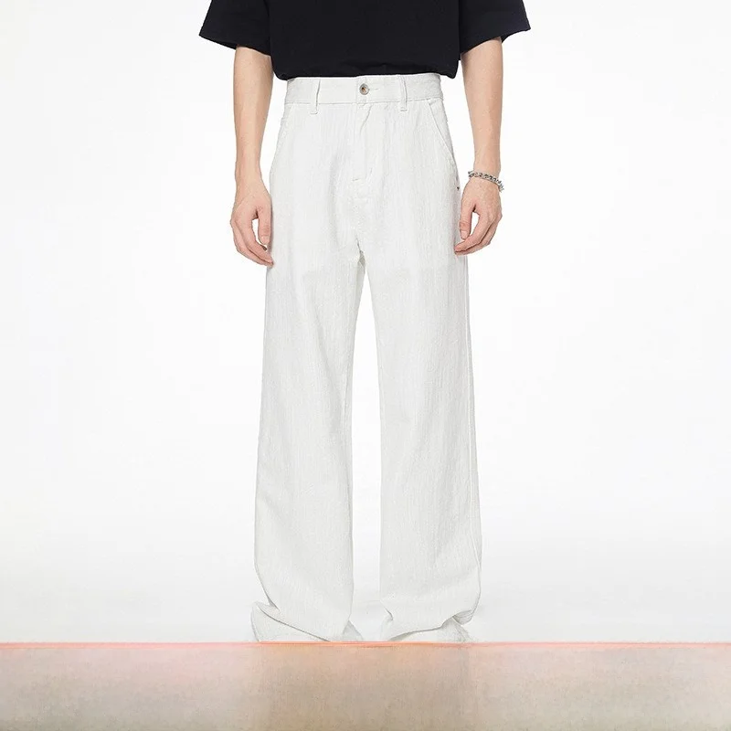 Lueng 2024 Весенне-осенние однотонные прямые джинсы для мужчин и женщин, свободные драпирующиеся брюки с широкими штанинами, удобные, дышащие, эластичные
Lueng 2024 Весенне-осенние однотонные прямые джинсы для мужчин и женщин, свободные драпирующиеся брюки с широкими штанинами, удобные, дышащие, эластичные