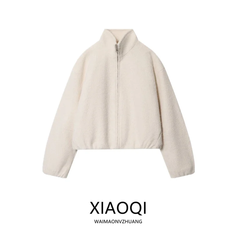 2025 Autumn New Women's Faion Long Sve Stand Collar Pearl Woolen Jaet Versatile Outerwear Ele ort Zipper Design
2025 Autumn New Women's Faion Long Sve Stand Collar Pearl Woolen Jaet Versatile Outerwear Ele ort Zipper Design