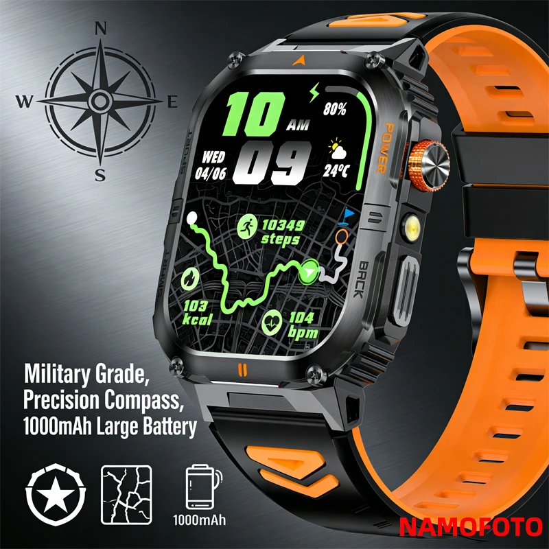 1000mAh Smartwatch Men LED Flashlight Compass Dials Bluetooth Call Phone Music Multi-functions Heart Rate Monitor Smart Watch
1000mAh Smartwatch Men LED Flashlight Compass Dials Bluetooth Call Phone Music Multi-functions Heart Rate Monitor Smart Watch