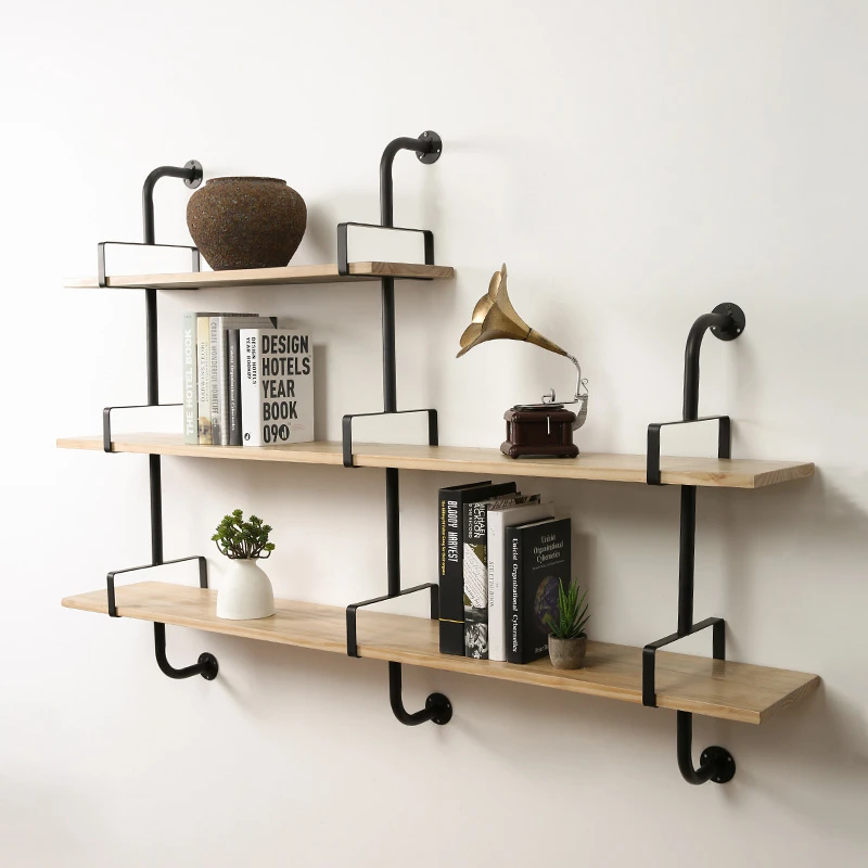 Nordic solid wood wall shelf wrought iron wall-mounted shelf wall decorative shelf nail wall bookshelf
Nordic solid wood wall shelf wrought iron wall-mounted shelf wall decorative shelf nail wall bookshelf