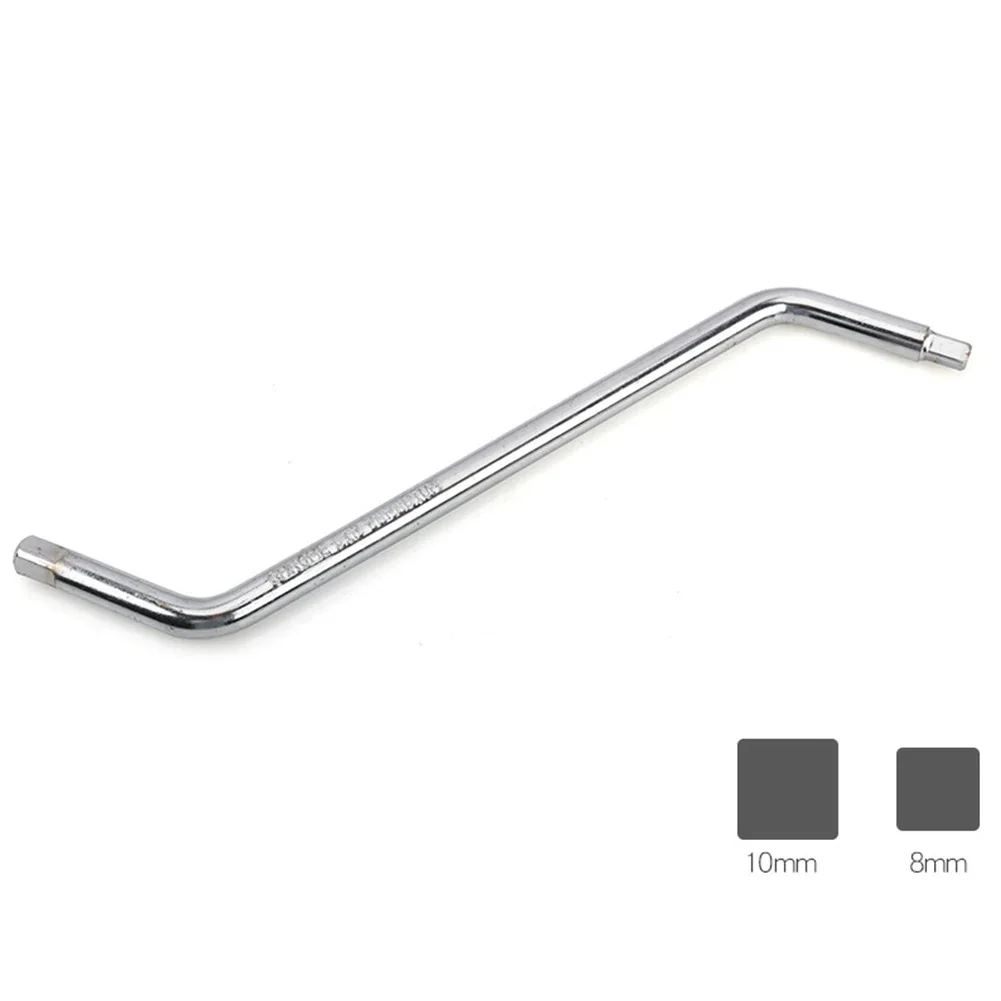 Ztype Square Wrench Dual Purpose Tool with 8mm and 10mm Heads for Square Screws 295mm Length 45# Steel Construction 
Ztype Square Wrench Dual Purpose Tool with 8mm and 10mm Heads for Square Screws 295mm Length 45# Steel Construction