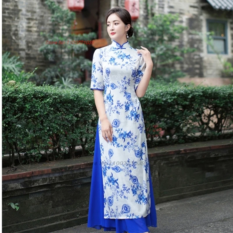 2025 vietnam aodai dress improved cheongsam dress national flower print qipao dress oriental banquet evening dress qipao vestido
2025 vietnam aodai dress improved cheongsam dress national flower print qipao dress oriental banquet evening dress qipao vestido