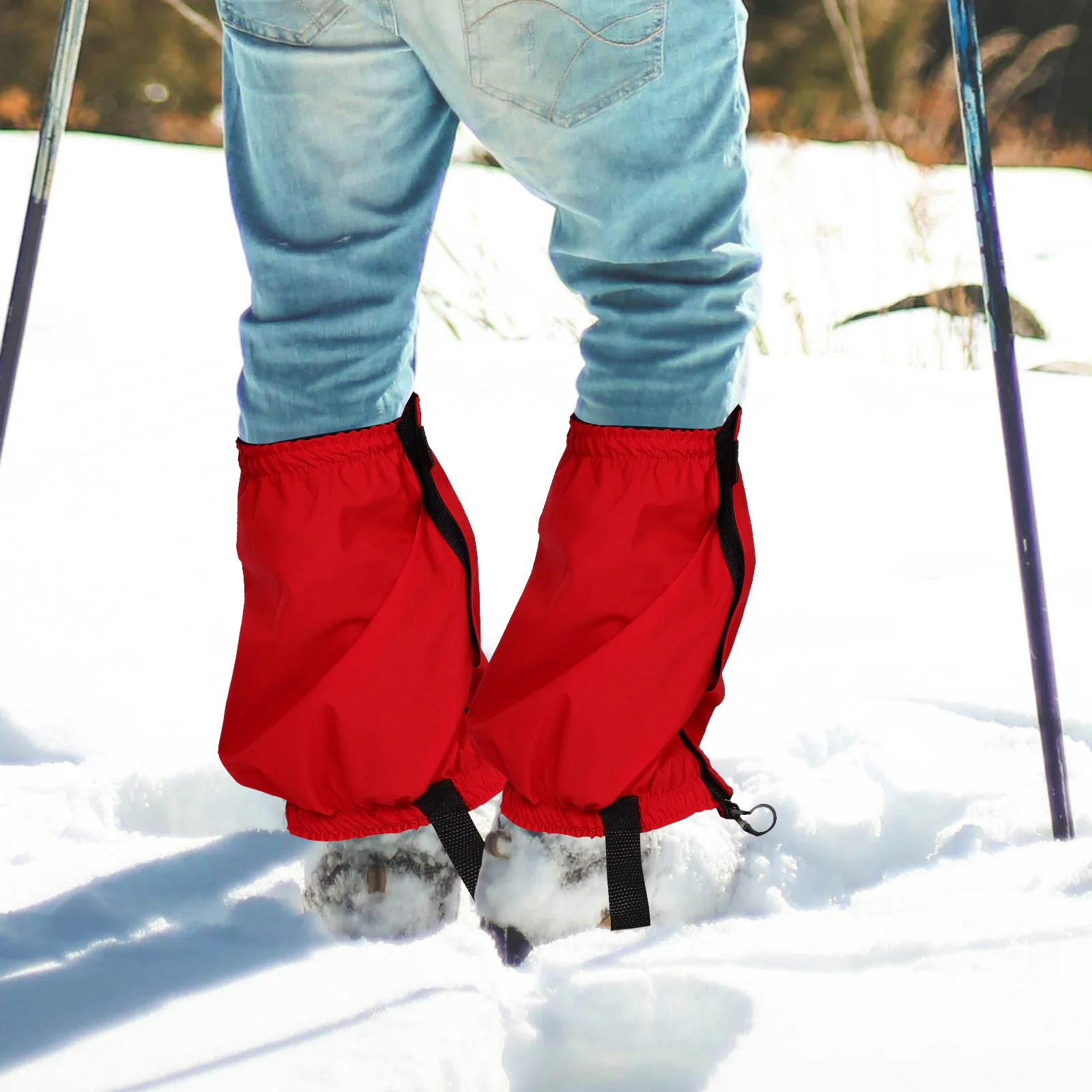 Elastic Waterproof Short Leg Gaiters Red Hiking Climbing Trekking Boot Covers Outdoor Sand Mud Snow Protection
Elastic Waterproof Short Leg Gaiters Red Hiking Climbing Trekking Boot Covers Outdoor Sand Mud Snow Protection