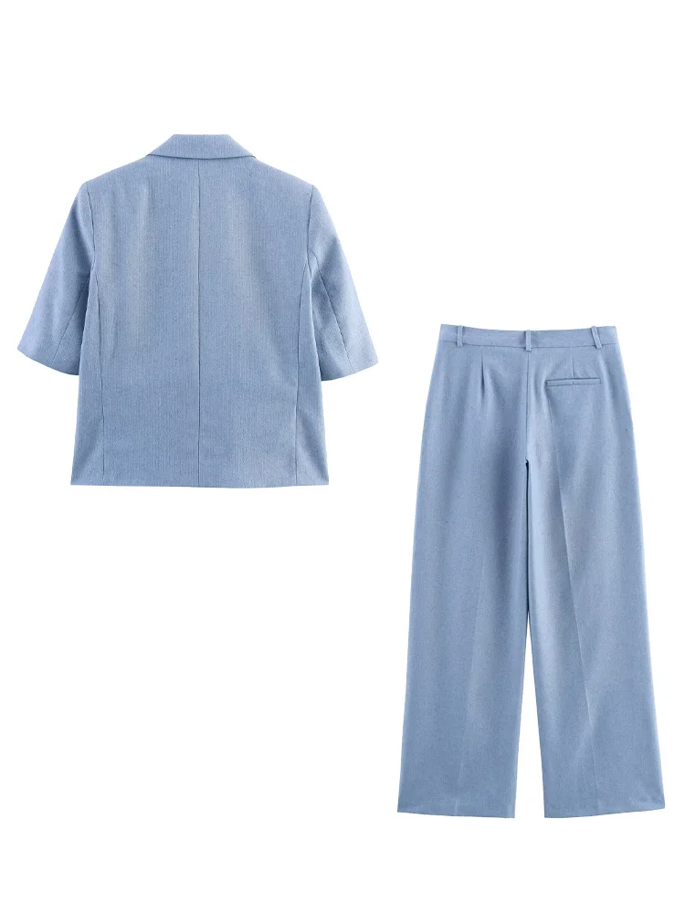 HH Women Turndown Collar Single Button Short Sleeve Top+Autumn Chic Pockets Solid Zipper Pleated Straight Pants 2-Piece Set
HH Women Turndown Collar Single Button Short Sleeve Top+Autumn Chic Pockets Solid Zipper Pleated Straight Pants 2-Piece Set