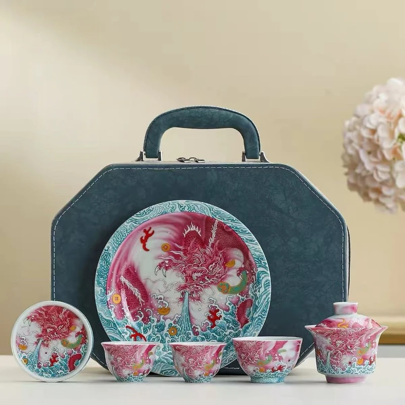 LMM high-grade enamel color ink dragon suction large cover bowl teacup Kung Fu tea set household
LMM high-grade enamel color ink dragon suction large cover bowl teacup Kung Fu tea set household