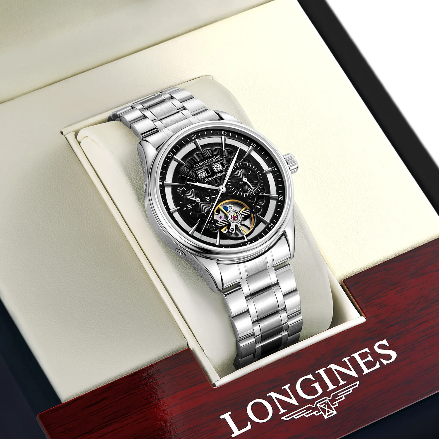 Men's Watch Perpetual Calendar Mechanical Watches Stainless Steel Butterfly Buckle High End Luxury Wristwatch
Men's Watch Perpetual Calendar Mechanical Watches Stainless Steel Butterfly Buckle High End Luxury Wristwatch