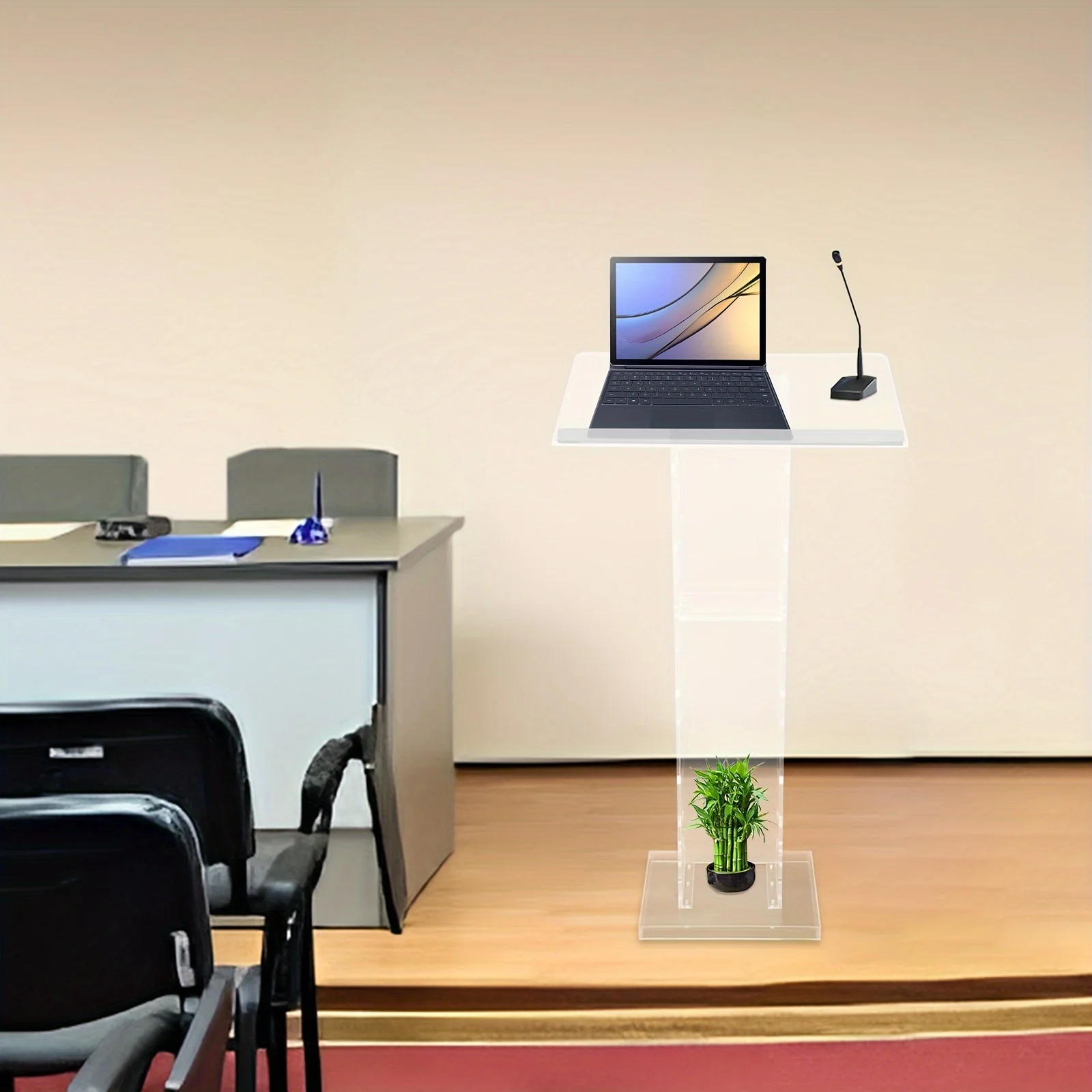 Versatile Acrylic Podium - Transparent Lightweight Speaker Stand with Storage for Events and Institutions
Versatile Acrylic Podium - Transparent Lightweight Speaker Stand with Storage for Events and Institutions