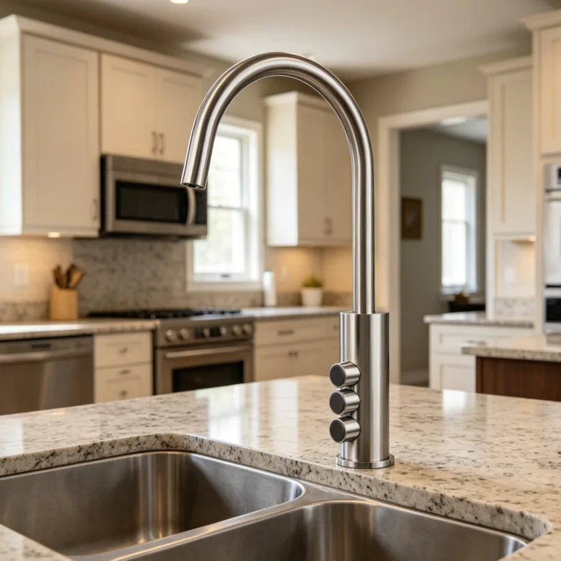 3 Way Brushed Stainless Steel Kitchen Tap | Chilled, Filtered & Sparkling Water Faucet
3 Way Brushed Stainless Steel Kitchen Tap | Chilled, Filtered & Sparkling Water Faucet