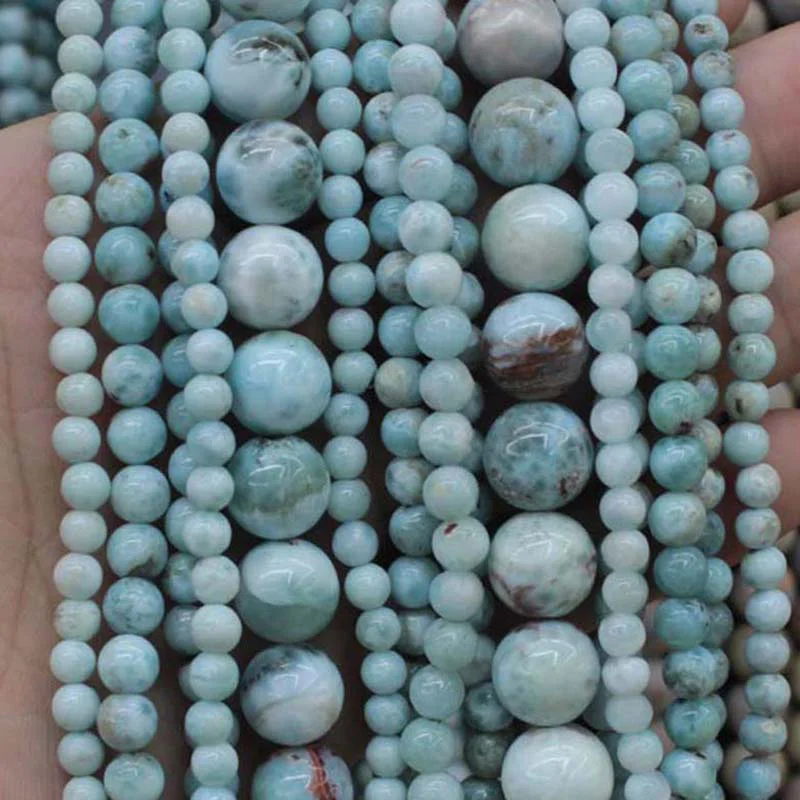 7-10mm Natural Light Blue Larimar Gem Stone Beads Round Loose DIY Beads For Jewelry Making Beads Accessories 15'' Women Men Gift
7-10mm Natural Light Blue Larimar Gem Stone Beads Round Loose DIY Beads For Jewelry Making Beads Accessories 15'' Women Men Gift