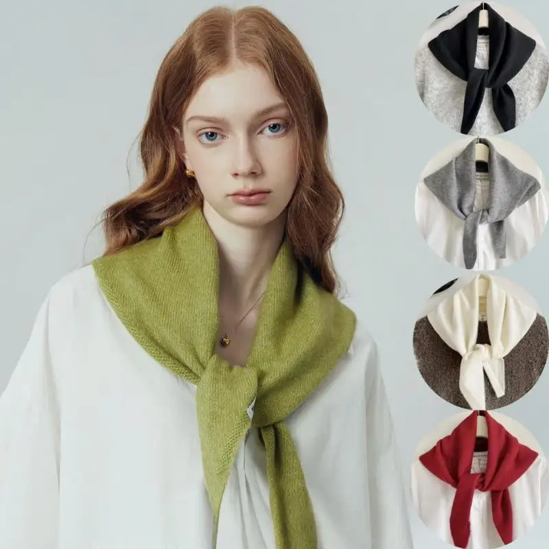 Korean Style Niche Triangular Scarf Wool Knitted Small Scarf Women Autumn Winter Neck Protection Solid Color Small Shawl Scarf
Korean Style Niche Triangular Scarf Wool Knitted Small Scarf Women Autumn Winter Neck Protection Solid Color Small Shawl Scarf