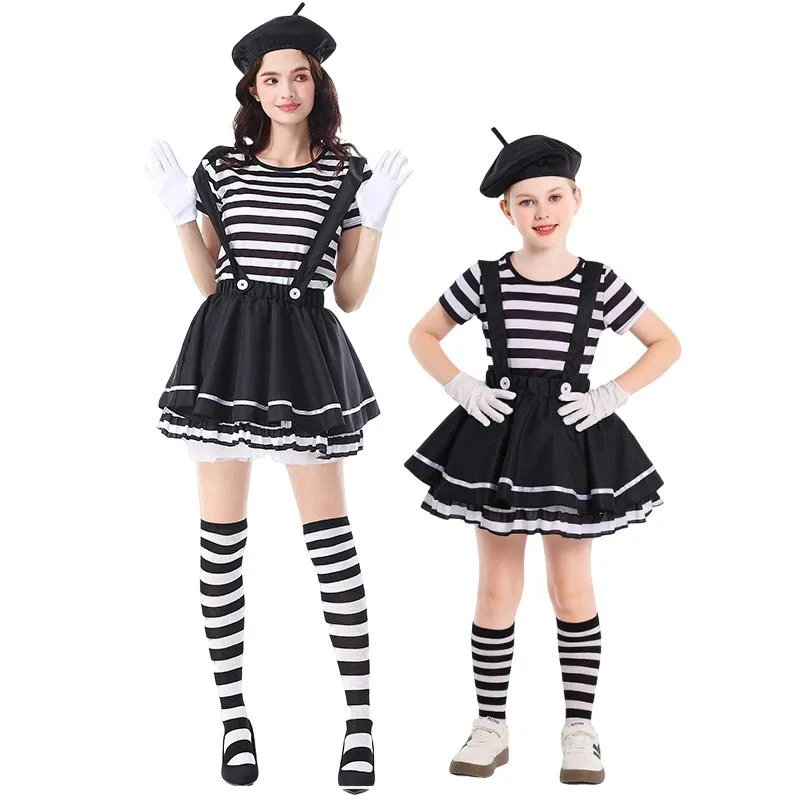 Children's Clown Costume Short Skirt Stage Performance Game Girl's Silent Actor Halloween Comedy Play Costume Polyester
Children's Clown Costume Short Skirt Stage Performance Game Girl's Silent Actor Halloween Comedy Play Costume Polyester
