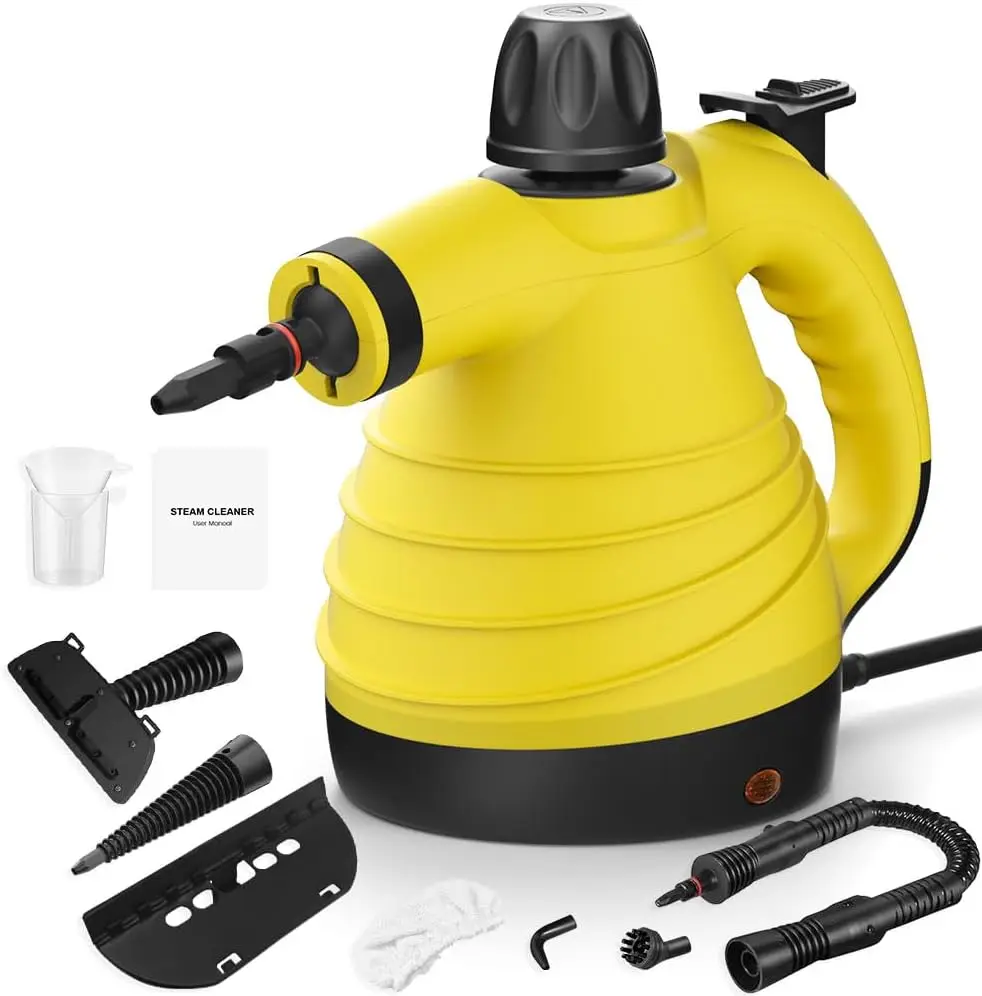 Handheld Steam Cleaner, Pressurized Steam Cleaner with 9pcs Accessories & Safety Lock, Natural Multi-Purpose Powerful Home Use S
Handheld Steam Cleaner, Pressurized Steam Cleaner with 9pcs Accessories & Safety Lock, Natural Multi-Purpose Powerful Home Use S
