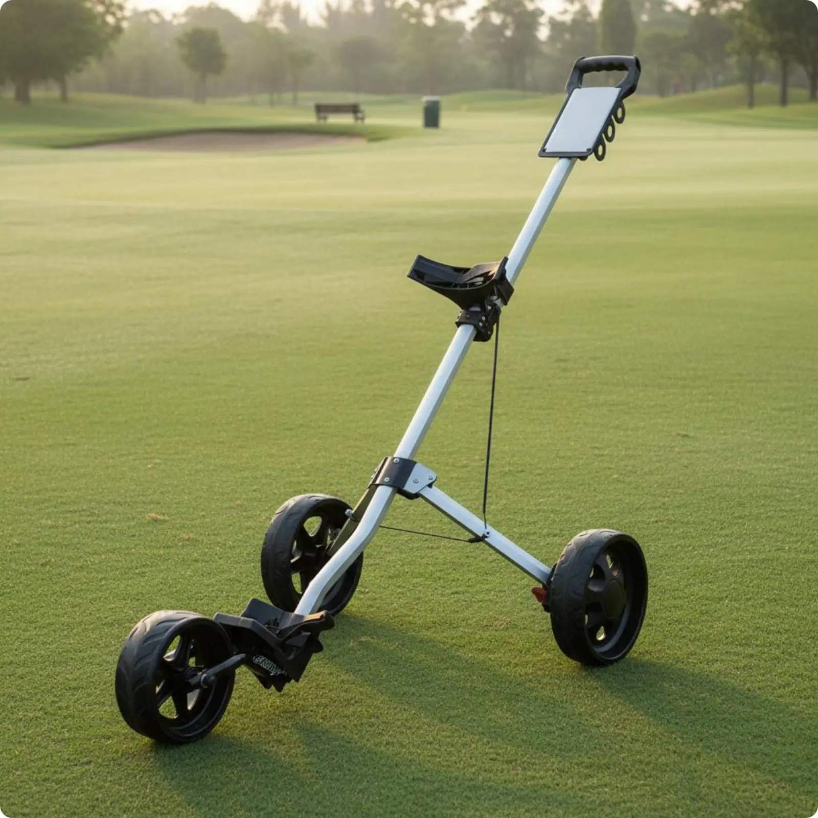 Foldable Golf Push Trolley Portable 3 Wheel Golf Trolley Sports Gear Stability Rods Mesh Storage for Golfers
Foldable Golf Push Trolley Portable 3 Wheel Golf Trolley Sports Gear Stability Rods Mesh Storage for Golfers