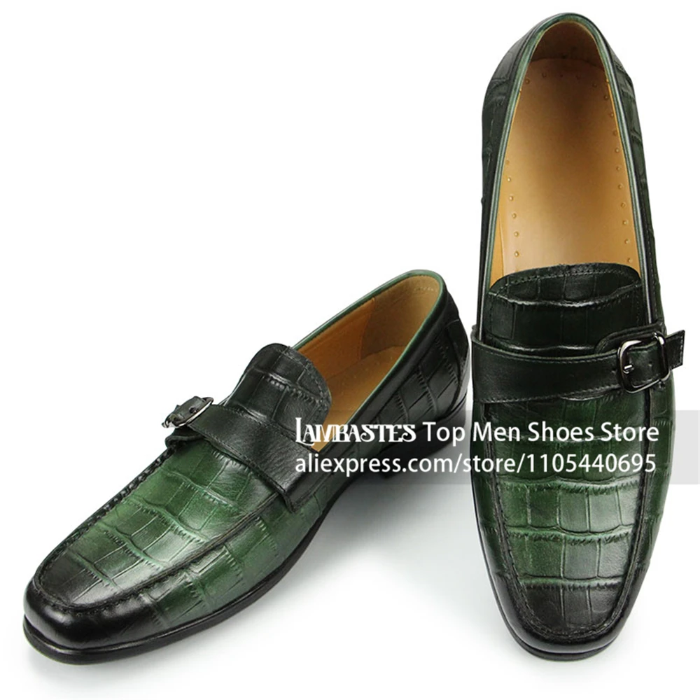 Alligator Pattern Buckle Strap Dress Shoes Vintage Burnished Ombre Formal Shoes Low Stacked Block Heel Wedding Leather Men Shoes
Alligator Pattern Buckle Strap Dress Shoes Vintage Burnished Ombre Formal Shoes Low Stacked Block Heel Wedding Leather Men Shoes