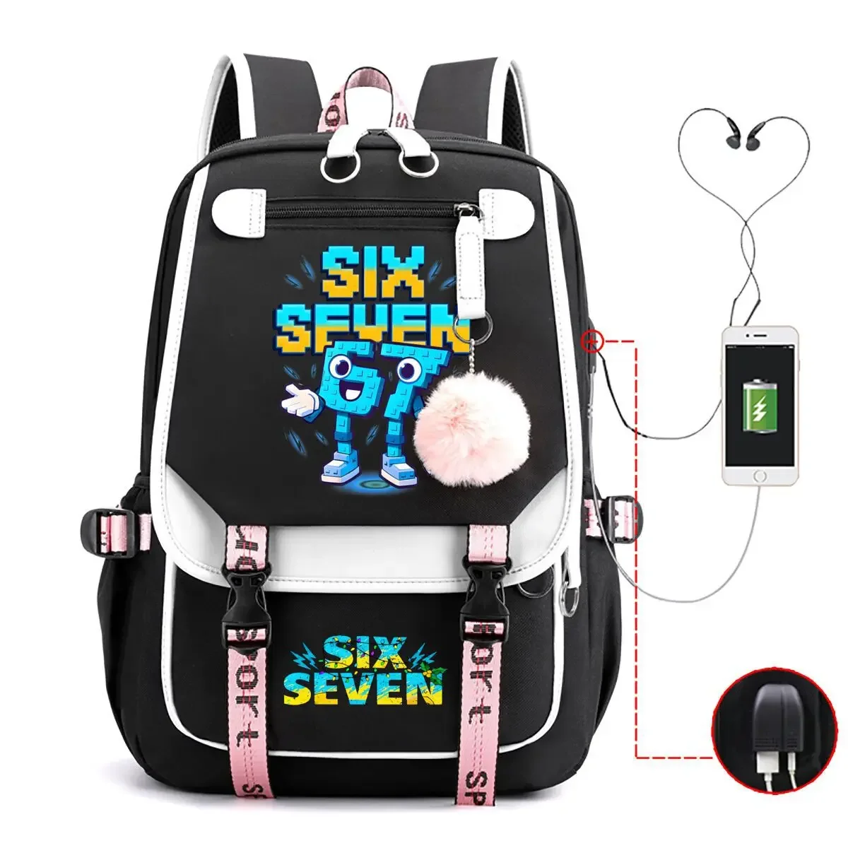 67 Six Seven Funny Number Printed Backpack Teenager Canvas Book Bag Korean Band Mochila Large Fashion School Bags for Boys Girls
67 Six Seven Funny Number Printed Backpack Teenager Canvas Book Bag Korean Band Mochila Large Fashion School Bags for Boys Girls