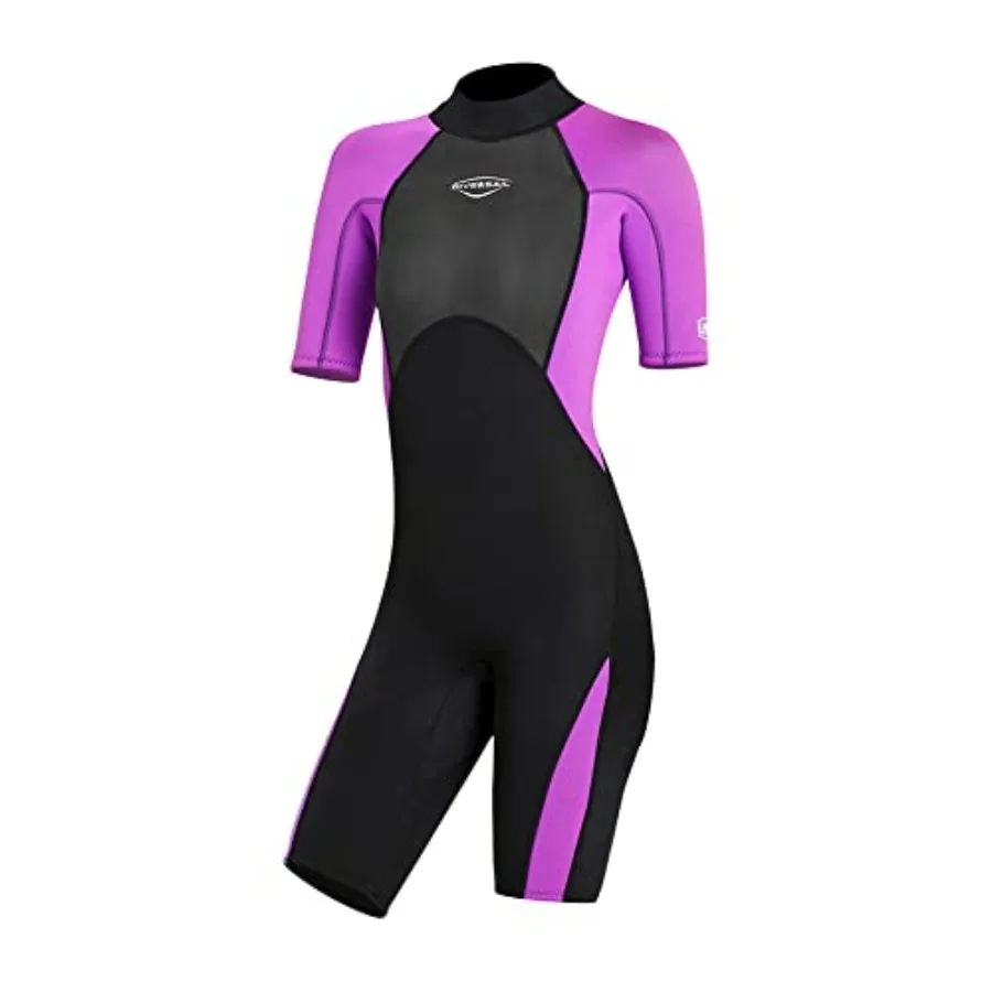 Adult shorty wetsuit for diving scuba surfing snorkeling kayaking swimming aerobics; 2mm neoprene; black; back zip thermal one-
Adult shorty wetsuit for diving scuba surfing snorkeling kayaking swimming aerobics; 2mm neoprene; black; back zip thermal one-