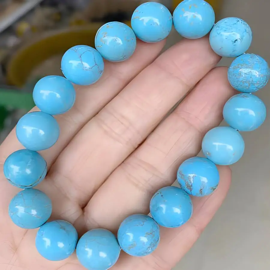 10 MM Natural turquoise Stone Cuff Men's Bracelet Elastic Meditation Men's Bead Sacred Bohemian Buddhist Nirvana Chakra Women
10 MM Natural turquoise Stone Cuff Men's Bracelet Elastic Meditation Men's Bead Sacred Bohemian Buddhist Nirvana Chakra Women