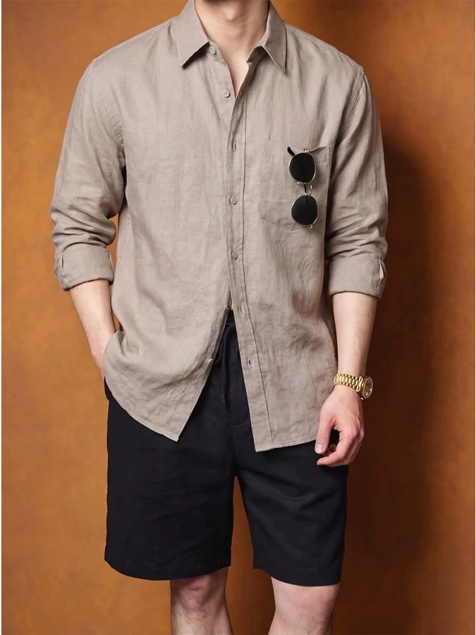 Loose Fit Linen Cotton Shirt Men's Thin Breathable Long Sleeve Sun Protection Open Cardigan American Retro Linen Workwear Shirt
Loose Fit Linen Cotton Shirt Men's Thin Breathable Long Sleeve Sun Protection Open Cardigan American Retro Linen Workwear Shirt