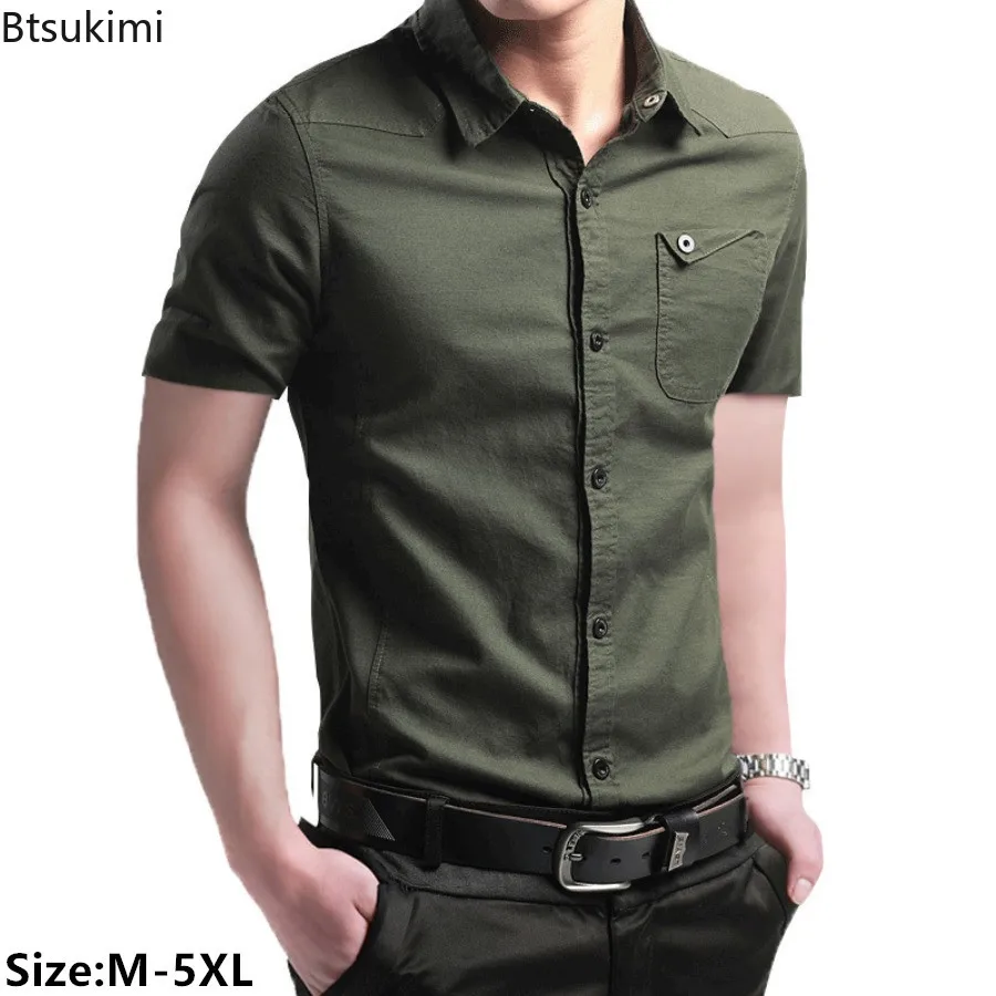 2024 Men's Summer Casual Short Sleeve Shirts Solid Cotton Male Fashion Tops Lapel Slim Fit Club Business Office Shirts Men M-5XL
2024 Men's Summer Casual Short Sleeve Shirts Solid Cotton Male Fashion Tops Lapel Slim Fit Club Business Office Shirts Men M-5XL