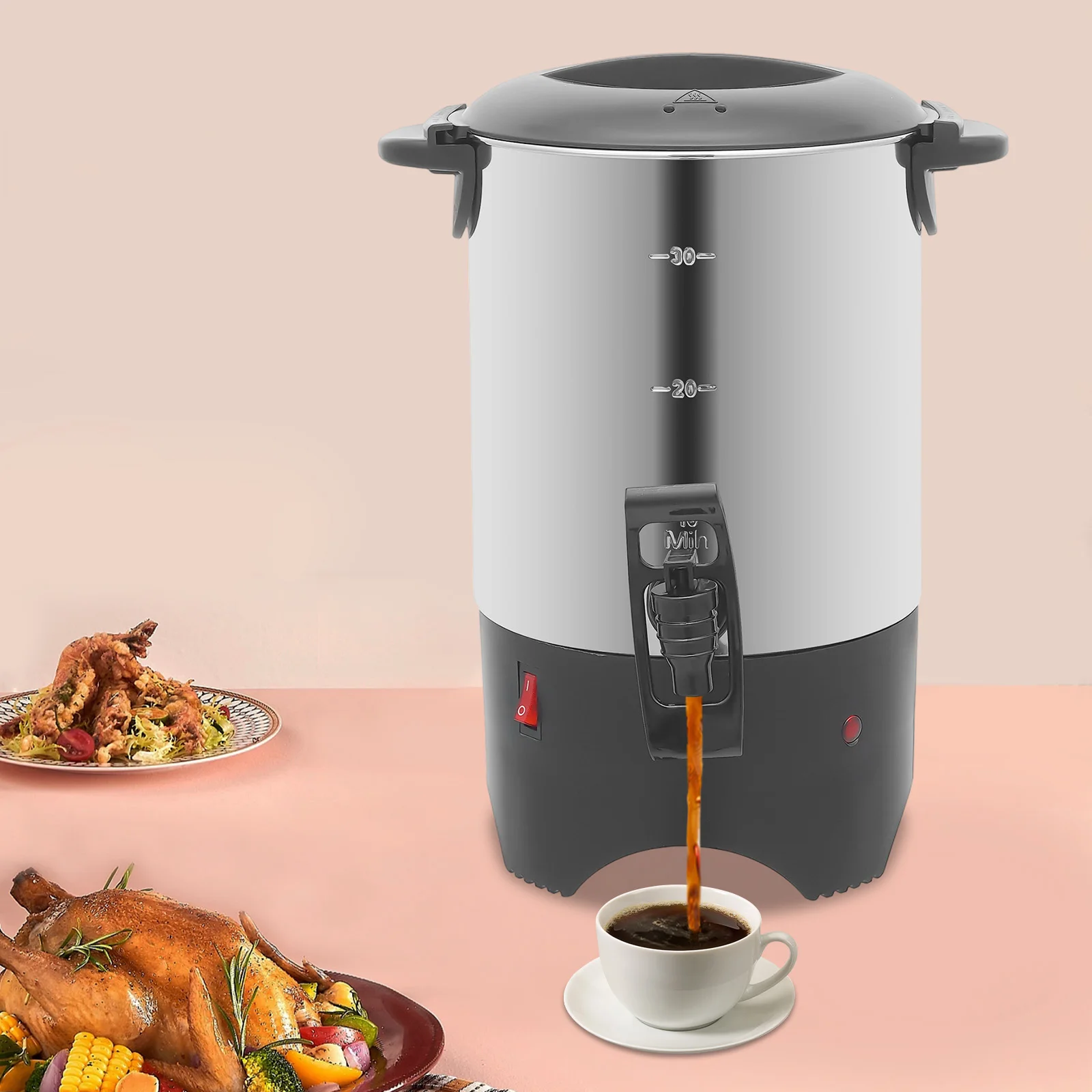 Кофейная урна, диспенсер для горячей воды из нержавеющей стали 304, 5,2 л, 1000 Вт, 110 В, изолированный кофейник большой емкости для свадебной вечеринки, новый
Кофейная урна, диспенсер для горячей воды из нержавеющей стали 304, 5,2 л, 1000 Вт, 110 В, изолированный кофейник большой емкости для свадебной вечеринки, новый